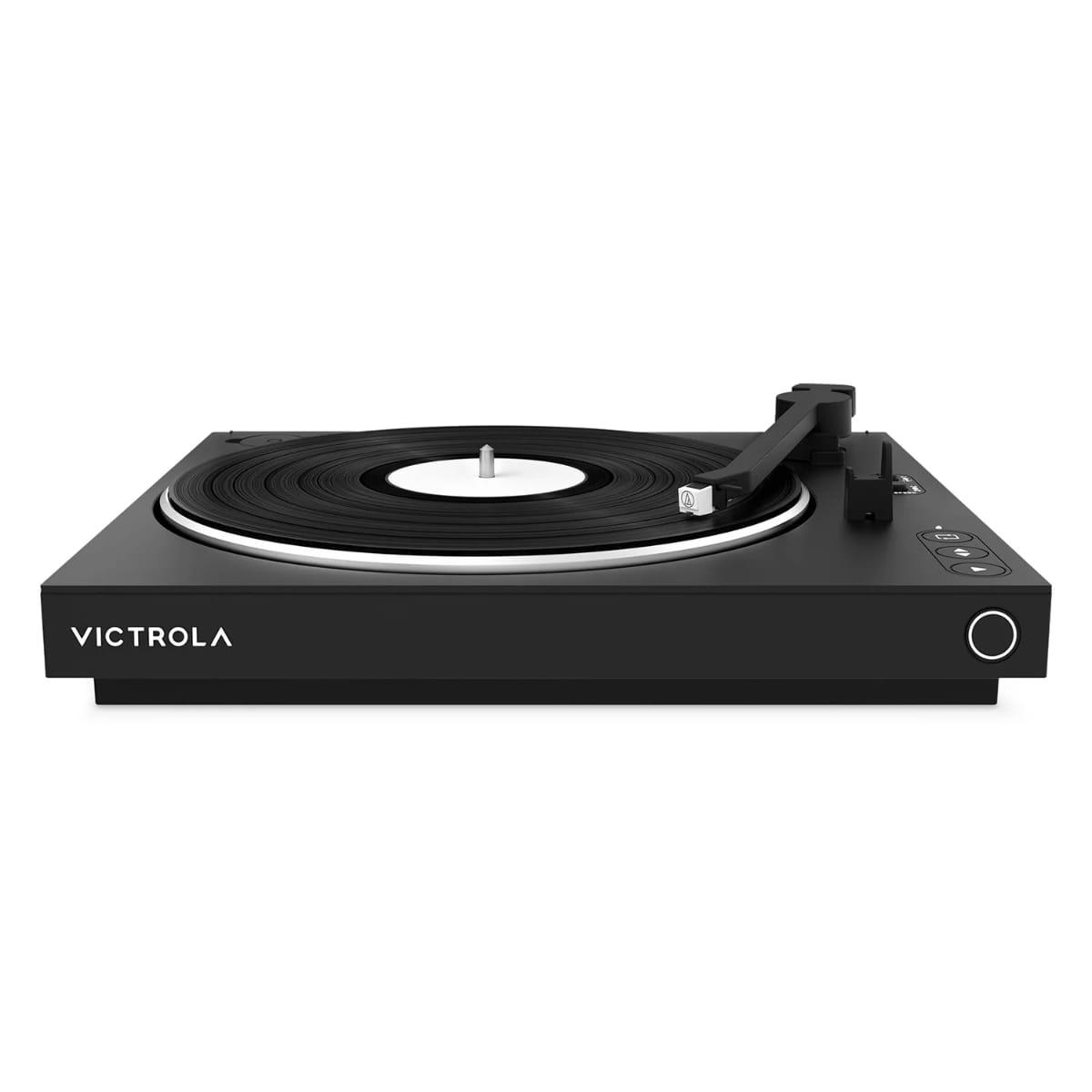 Victrola VPT-800 automatisk pladespiller i sort med indbygget RIAA