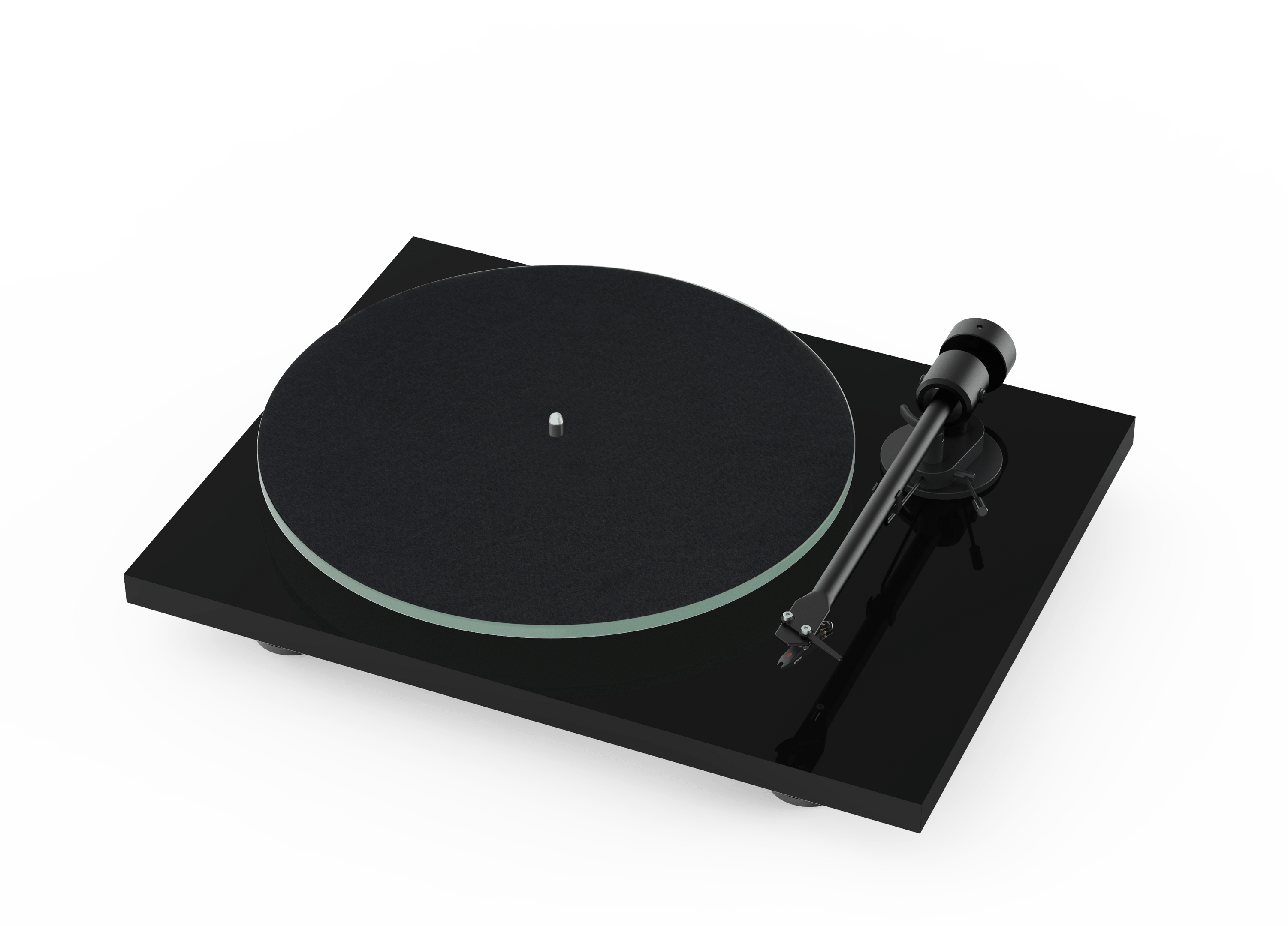 Pro-Ject T1 EVO pladespiller i sort pianolak med Ortofon OM10-pickup