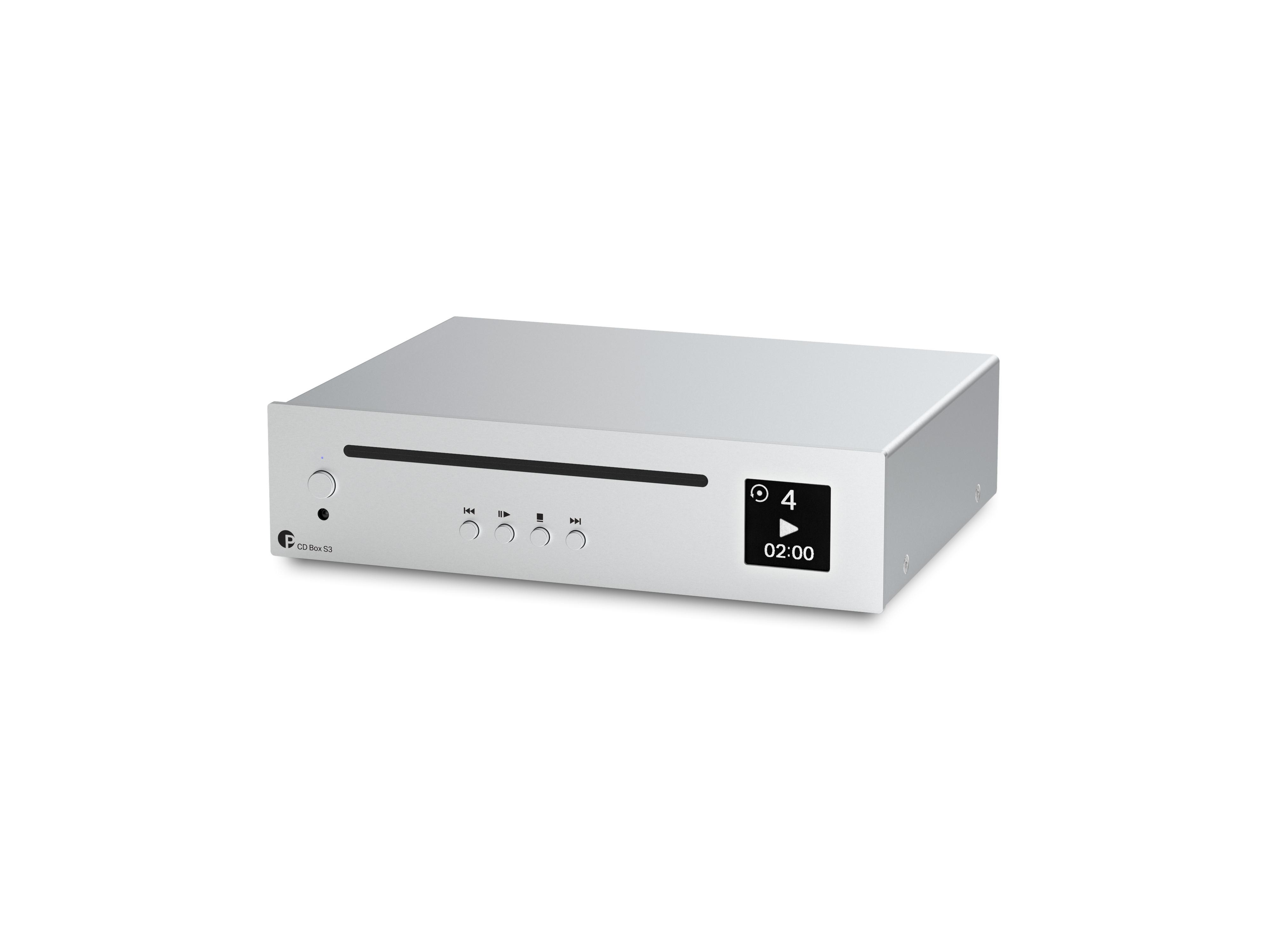 Pro-Ject CD Box S3 kompakt cd-afspiller i sølv med farvedisplay
