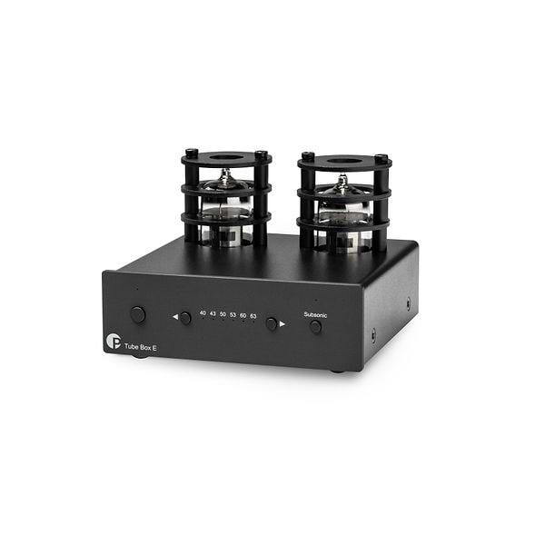 Pro-Ject Tube Box E rør-phonoforstærker i sort kabinet