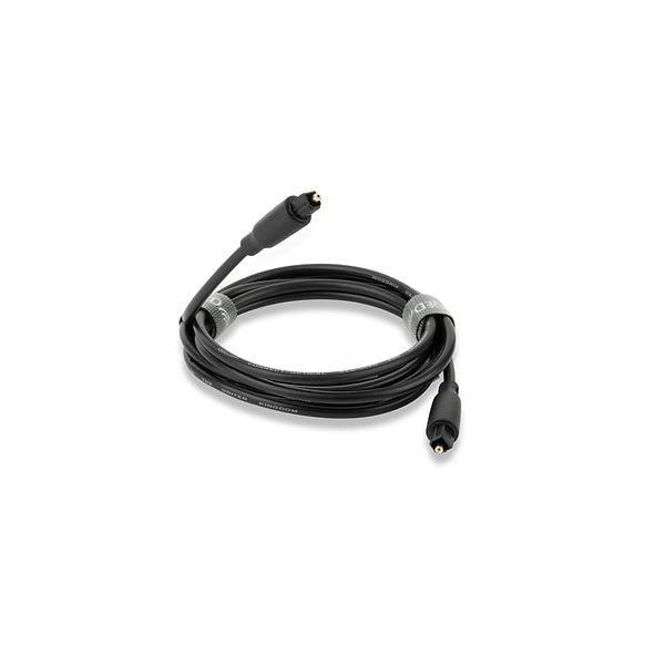 QED Connect optisk Toslink-kabel med sorte forgyldte stik