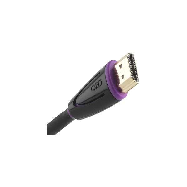 QED Profile eFlex HDMI-kabel med lilla og sort forgyldt stik
